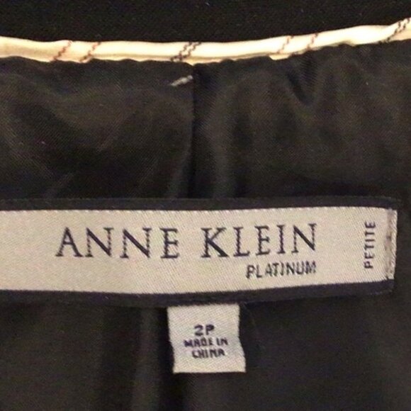 Anne Klein Platinum Blazer Jacket 2P Black Women - Picture 5 of 7